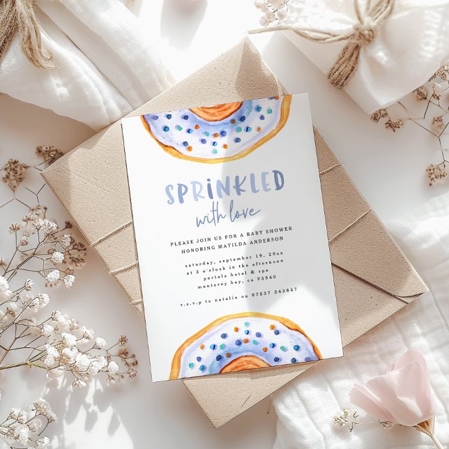 Sprinklad med babydusch för kärlek-donut meddelande (Skapare uppladdad)