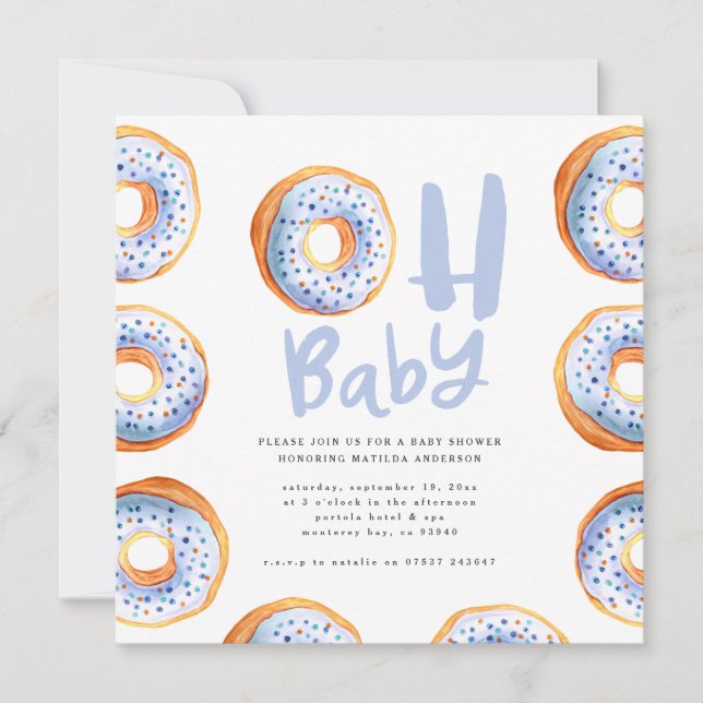Sprinklad med babydusch för kärlek-donut meddelande (Framsida)