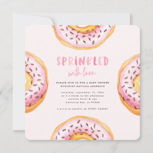 Sprinklad med babydusch för kärlek-donut meddelande