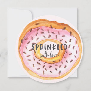 Sprinklad med babydusch för kärlek-donut meddelande