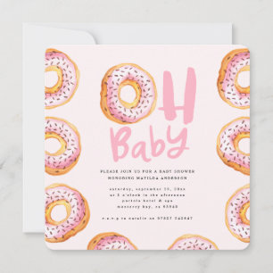 Sprinklad med babydusch för kärlek-donut meddelande