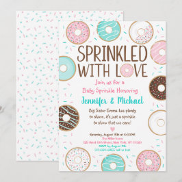 Sprinklad med Kärlek Donut Baby Sprinkle Inbjudningar