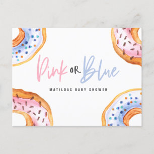 Sprinklad med kärlek donut babyduschmeddelande helg vykort