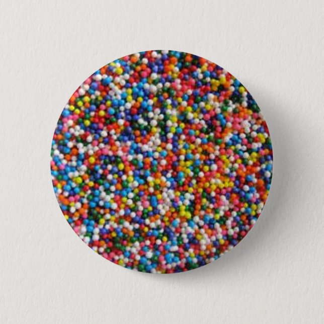 Sprinklär med Kärlek Sugar Sprinkles Rainbow Butto Knapp (Framsida)
