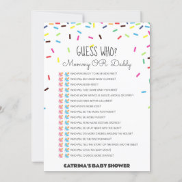 Sprinkle Baby Shower - Editable Namn, 5x7 Inbjudningar