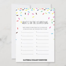 Sprinkle Baby Shower - Editable Namn, 5x7
