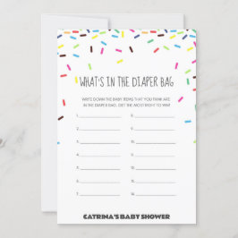 Sprinkle Baby Shower - Editable Namn, 5x7 Inbjudningar