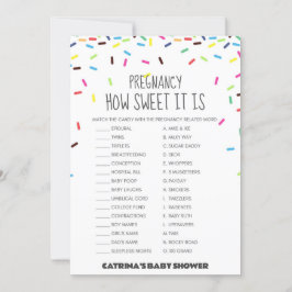 Sprinkle Baby Shower - Editable Namn, 5x7 Inbjudningar