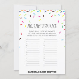 Sprinkle Baby Shower - Editable Namn, 5x7 Inbjudningar