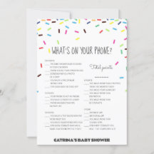 Sprinkle Baby Shower - Editable Namn, 5x7