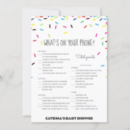 Sprinkle Baby Shower - Editable Namn, 5x7 Inbjudningar