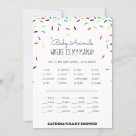 Sprinkle Baby Shower - Editable Namn, 5x7 Inbjudningar