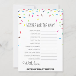 Sprinkle Baby Shower - Editable Namn, 5x7 Inbjudningar