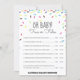 Sprinkle Baby Shower - Editable Namn, 5x7 Inbjudningar