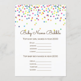 Sprinkle Baby Shower Game med svar på storlek 5 x  Inbjudningar