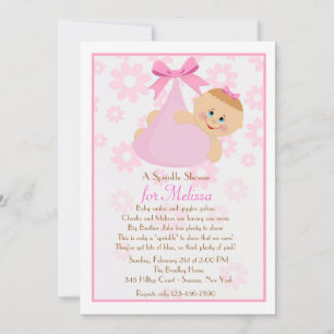 Sprinkle Baby Shower-inbjudan för påle med Joy (PK Inbjudningar
