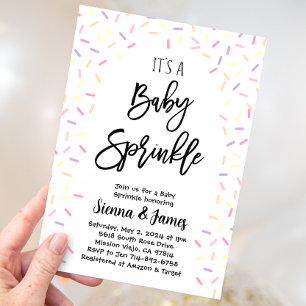 Sprinkle Baby Shower Inbjudningar
