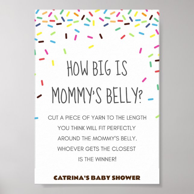 Sprinkle Baby Shower Party-tecken Poster (Framsidan)