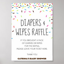 Sprinkle Baby Shower Party-tecken Poster