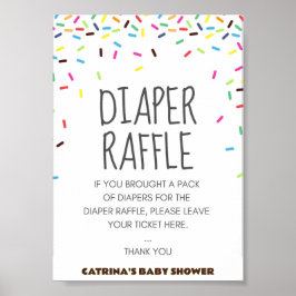 Sprinkle Baby Shower Party-tecken Poster