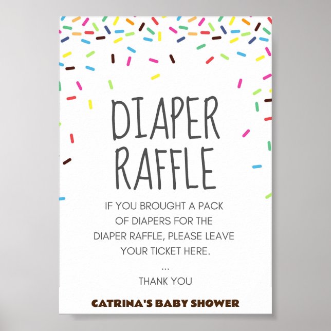 Sprinkle Baby Shower Party-tecken Poster (Framsidan)