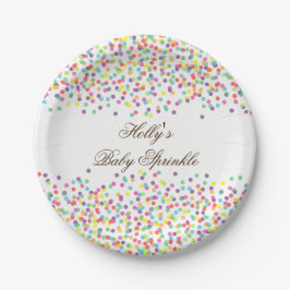 Sprinkle Baby Shower Tallrikar, Confetti Party Tal