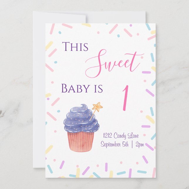 Sprinkle Birthday-inbjudan Inbjudningar (Framsida)