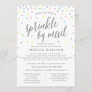 Sprinkle by Mail Baby Shower-inbjudan Inbjudningar