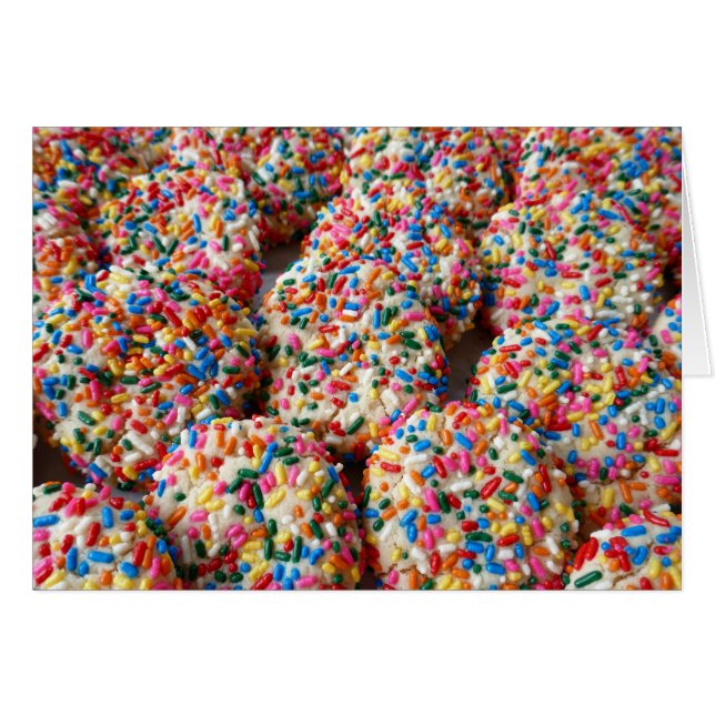 Sprinkle Cookies Roligt Baking Photography OBS Kort (Framsidan Horizontal)