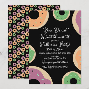 Sprinkle Donut Costume Halloween fest skript Inbjudningar