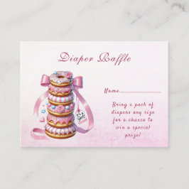 Sprinkle Donuts Rosa Ribbon Baby Shower-hölje Tilläggskort