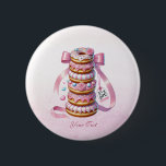 Sprinkle Donuts Rosa Ribbon Button Knapp<br><div class="desc">Snygg Sprinkle Donuts Rosa Ribbon Button</div>