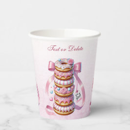 Sprinkle Donuts Rosa Ribbon Papper Kopp