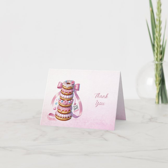 Sprinkle Donuts Rosa Ribbon - tackkort (Framsida)