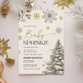 Sprinkle-inbjudan för Winter Baby Inbjudningar
