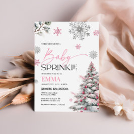 Sprinkle-inbjudan till Winter Baby, babyskal Inbjudningar