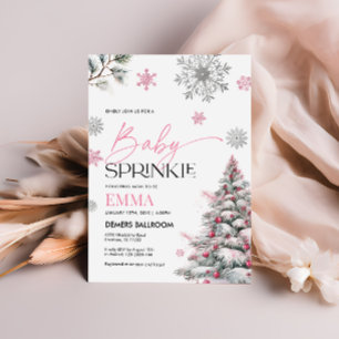 Sprinkle-inbjudan till Winter Baby, babyskal Inbjudningar