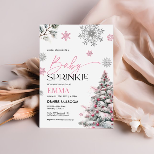Sprinkle-inbjudan till Winter Baby, babyskal Inbjudningar (Skapare uppladdad)