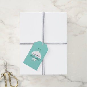 Sprinkle Kärlek Teal Blue Möhippa Sprinkle Shower Presentetikett