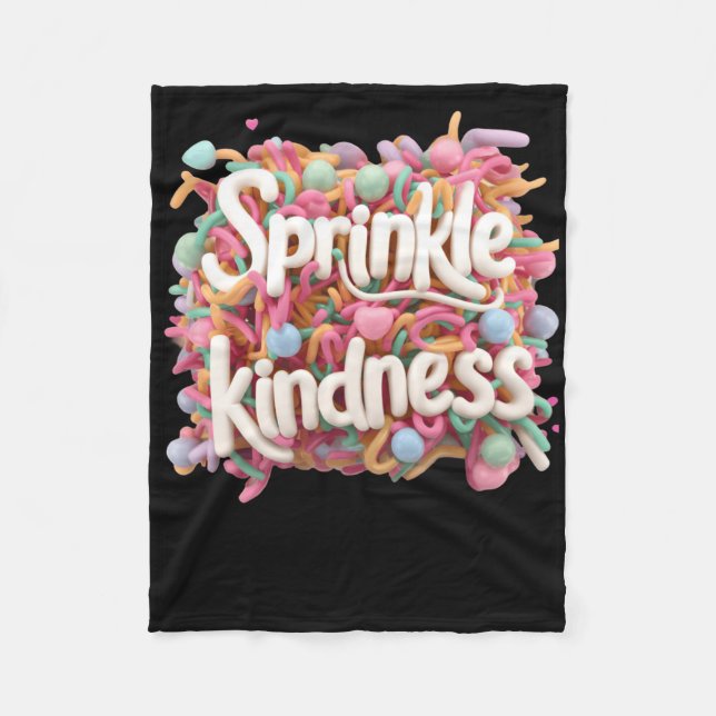 Sprinkle Kindness - 3d - Kindness S Sticker Fleecefilt (Framsidan)