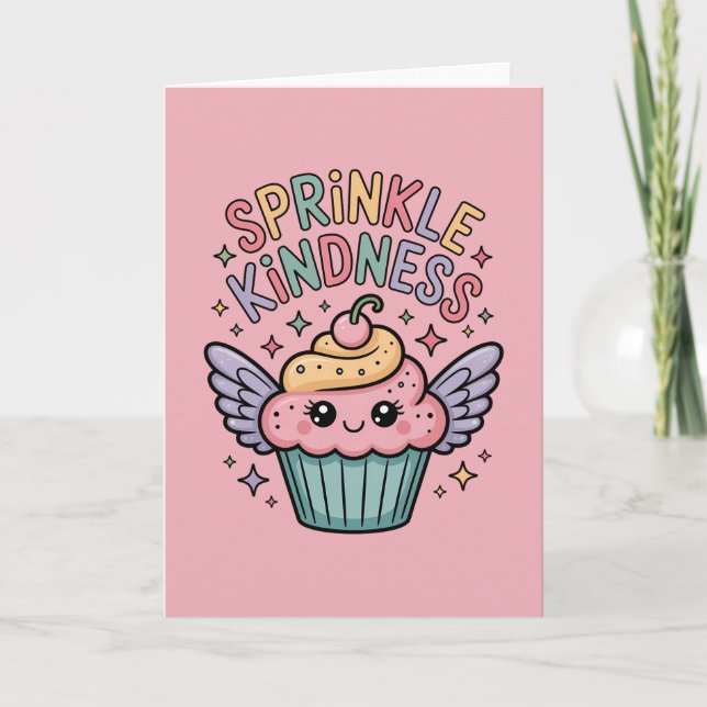Sprinkle Kindness | Cupcake Kort (Framsida)