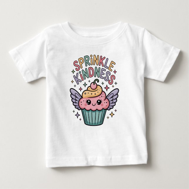 Sprinkle Kindness | Cupcake T Shirt (Framsida)