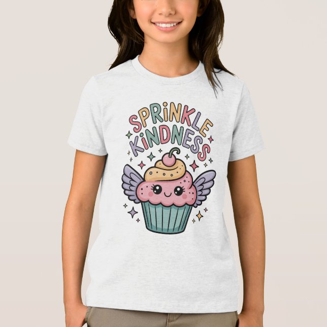 Sprinkle Kindness | Cupcake T Shirt (Framsida)