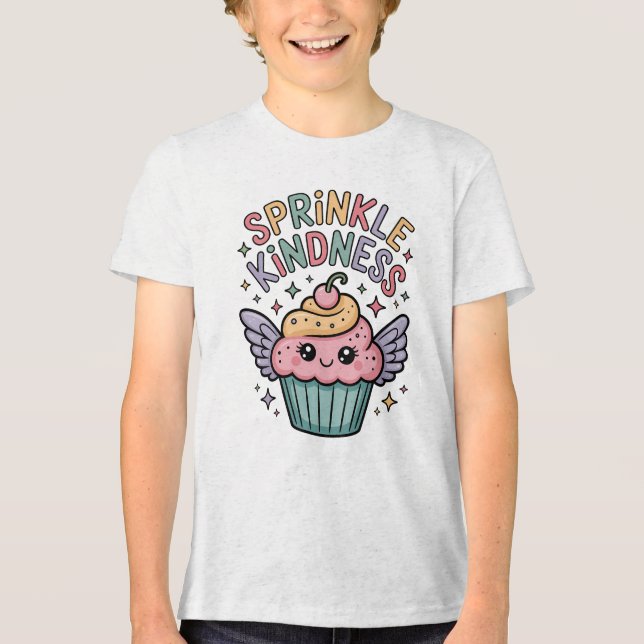 Sprinkle Kindness | Cupcake T Shirt (Framsida)