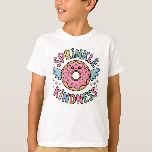 Sprinkle Kindness | Donut Kids T Shirt (Framsida)