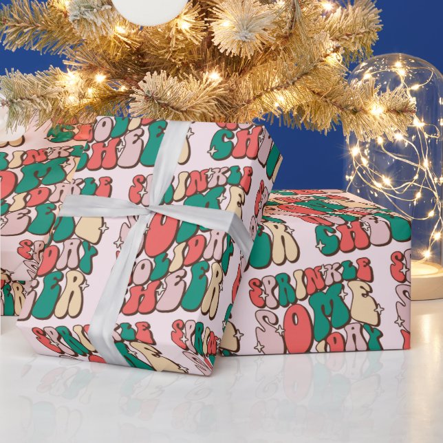 Sprinkle lite Helgdag Cheer Funny Retro-jul Presentpapper (Helgdagar)