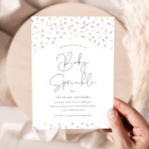 Sprinkle Shower för Cute Rainbow Sprinkles Baby
