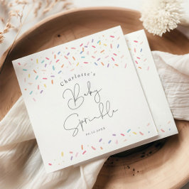 Sprinkle Shower för Cute Rainbow Sprinkles Baby Pappersservett