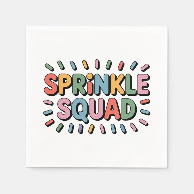 Sprinkle Squad | Baby Sprinkle Pappersservett (Framsidan)