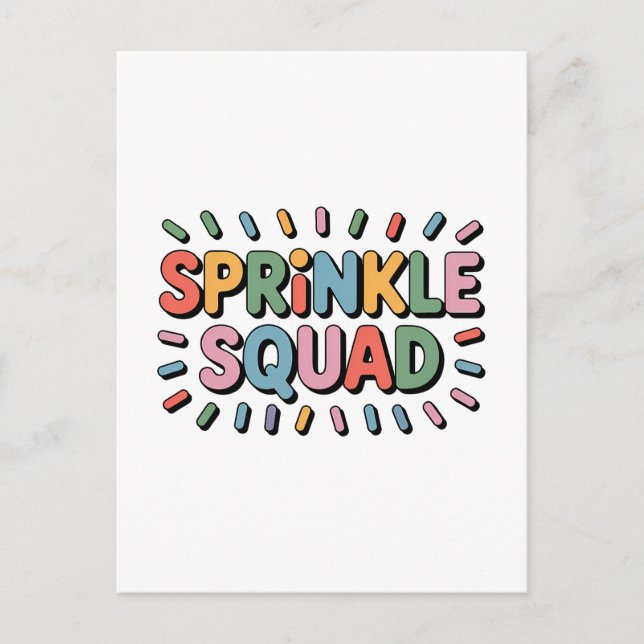 Sprinkle Squad | Baby Sprinkle Vykort (Framsida)